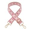 Nueva correa de hombro ancha con diseño de jacquard de diamantes de colores, accesorio para bolso, correa larga decorativa, correa ajustable de repuesto para bolso cruzado.
