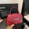 Bolsa Quadrada Pequena de Ombro Único, Transversal e de Mão, Nova Moda 2026, Estilo Coreano, Alta Qualidade, Popular, Nicho, Textura Trançada