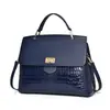 Bolso de mano grande con estampado de cocodrilo transfronterizo para mujer, bolso de hombro, bolsos con certificación REACH, bolsa para damas
