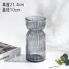 Jarrón de Cristal en Forma de Cono Estilo Nórdico Ins Simple Grande Transparente para Bambú de la Suerte Cultivado en Agua Adorno de Escritorio Sala de Estar Arreglo Floral
