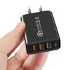 Novo cross-border atacado 3USB + PD Type-c carregador de telefone móvel multi-USB interface cabeça de carregamento de viagem