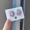 Brincos de Flor de Zircônia Nova Estilo Coreano Acessível Luxo Diamante Brincos High-End Brincos Populares Estilo Ins Brincos