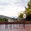 Mesas e Cadeiras para Pátio de Lazer ao Ar Livre Cadeiras para Pátio de Jardim Terraço de Hotel Bar Mesa Alta e Cadeiras Combinação de Móveis de Madeira Plástica
