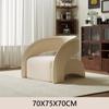 Sofá Individual de Diseño Popular en Línea Creativo Lujo Ligero Balcón Casual con Forma Curva Combinación de Mesa y Silla para Sala de Estar