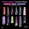 Arte de Uñas Popular Transfronterizo Molde de Uñas Colorido Papel de Uñas de Fototerapia Rápida Bandeja Sin Papel Piezas de Uñas de Cristal de Tamaño Mixto Sin Rastro