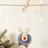 Decorações de Natal sentiram ovelha boneca pingente cordeiro bola alce pingente cena vestido adereços atravessar a fronteira