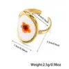 Joias da nova tendência Europa e Estados Unidos série Yongshenghua anel de aço inoxidável design de nicho feminino anel aberto atacado