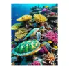 Nuevo Kit de Pintura de Diamantes Completa Mundo Submarino Tortugas Marinas y Corales Arte de Pared Decorativo para Sala de Estar Fabricante Transfronterizo Mayorista
