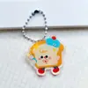 Cadena de cuentas de acrílico con dibujos, colgante lindo de postre, decoración para mochila de estudiante, venta al por mayor