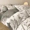 Conjunto de quatro peças jacquard de fio triplo de algodão 60S A roupa de cama de algodão lavado lençóis capa de edredom roupa de cama atacado