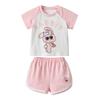 Traje de verano para niños y niñas, con estampado de animales, de manga corta