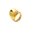Nuevo Anillo Irregular Geométrico Estilo Francés Ins para Mujer Moda Diseño Exagerado Acero Titanio Chapado en Oro 18K Pulsera Disponible