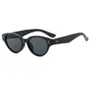 Nuevas Gafas de Sol de Moda Estilo Coreano Marco Pequeño Ovalado Clavos de Arroz Mismo Estilo que las Celebridades de Internet Gafas Retro Gafas Lisas Personalizadas