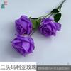 Rosas Maria de Três Cabeças, Rosas Frescas, Arranjos Florais para Salão de Banquetes, Arranjos Florais de Base, Flores de Seda, Arranjo de Chão para Arco com Flores Artificiais