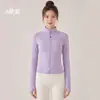Chaqueta de Yoga Chuandun Otoño e Invierno con Cuello Alto y Cremallera para Mujer, Corte Ajustado, Manga Larga, Chaqueta de Yoga para Deportes al Aire Libre