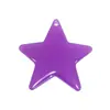 Estrella acrílica de cinco puntas de colores DIY moño de amor aretes para niña accesorio de llavero joyería al por mayor