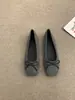 Zapatos planos estilo hada, elegantes y delicados, con lazo y punta fina, nuevos bailarinas de otoño para mujer, mocasines de suela blanda y zapatos planos
