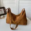 Bolsa Tote Casual de Gran Capacidad para Mujer, Nuevo Otoño 2026 Bolso de Ante para el Hombro para Viajes Diarios, Bolso Cruzado de un Solo Hombro