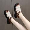 Sandálias Femininas de Verão 2023 com Sola Grossa Estilo Fada Celebridade da Internet Sapatos de Praia Salto Médio Moda e Versátil Sapatos Femininos