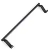 Estante para toallas de acero inoxidable sin perforaciones, barra colgante para cocina y baño, estante para toallas en puerta de armario, estante de barra telescópica de almacenamiento tipo trasero