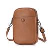 Bolsa Pequena de Couro Macio para Mulheres, Bolsa Transversal Vertical, Mini Bolsa para Celular, Nova Moda, Bolsa de Ombro Versátil de Couro Genuíno, Sensação de Alto Nível