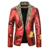 Moda Masculina Transfronteriza de Amazon Traje de Dos Colores con Lentejuelas Traje de Performance Escénica para Hombre Chaqueta para Hombre de Discoteca DJ