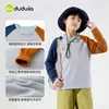 AntiestáticaDudu Home Camiseta para Niños Grandes Otoño Camiseta de Manga Larga para Niños Ropa para Bebés y Niños Camiseta de Moda para Niñas