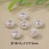 Banhado a Ouro 14K Contas Redondas Vazadas de Zircônia Contas Cilíndricas Contas Rodadas com Furo Grande Acessórios para Pingente Pulseira Colar DIY Atacado