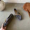 Novedad Primavera 2026 Estilo Redondo Piel Genuina Suela Suave Moño Casual para Exteriores Mocasines para Mujer con Cordones Internos Suela Plana