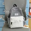 Mochila para niña con ribete de encaje estilo japonés, bolsa linda de doble hombro estilo universitario ins, mochila a cuadros de gran capacidad para estudiantes de secundaria