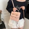 Mochila de Nuevo Estilo para Mujer, Versátil Casual Portátil Estilo Coreano Bolso Escolar para Estudiante, Bolso Cuadrado Pequeño, Mochila de Viaje Ligera de Alta Gama