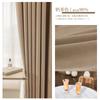 Cortinas de Chenilla con Patrón de Espiga de Lujo Ligero Estilo Francés, Color Crema, para Sala de Estar y Dormitorio, Oscurecimiento y Protección Solar, Cortinas Listas para Apartamentos de Alquiler