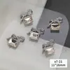 Uña Larga con Forma de Arco Recto Accesorios de Aleación Plata Lateral Montón de Dulces Taladro Joyería para Uñas Decoración para Uñas Postizas Taladro