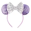Tiara de Laço com Lantejoulas para Adultos e Crianças Grampo de Cabelo Acessório de Cabelo Desenho Animado Minnie Adereço de Cabeça para Festa Styling Feito à Mão