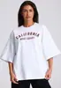Camiseta de Manga Curta com Estampa de Letras da Califórnia para Mulheres Verão 2026 Estilo Retro Americano Solto Preguiçoso