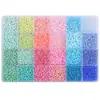 24 Rejillas Cuentas de Arroz Color Macarrón Paquete de Materiales Set Combinado para Hacer Pulseras Collares Accesorios de Joyería Hechos a Mano