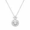 Collar deslumbrante estilo coreano con incrustaciones de diamantes de moissanita galáctica para mujer, cadena para la clavícula de lujo ligero, nicho, exquisita y versátil