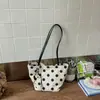 Bolso Cesta de Lunares de Estilo Perezoso Transfronterizo de Nicho para Mujer 2026 Nuevo Versátil para el Trabajo y el Viaje Bolso de Hombro Tote de Moda
