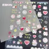 Lindas Pegatinas de Uñas de Crema Hellokitty Corazón Fresa Katie Relieve Estéreo DIY Juego Completo de Pegatinas Ccd