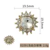 Botones de Aleación con Forma de Girasol, Estilo Vintage de Lujo Ligero, Botones de Piedras Preciosas y Pedrería de Colores Cosidos a Mano para Abrigos, Chaquetas y Decoraciones de Qipao