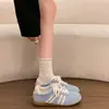 Zapatillas de entrenamiento alemanas de color block retro para mujer, nuevo modelo otoño 2026, suela fina, que aumentan la altura, suela blanda, zapatillas deportivas casuales, zapatillas transpirables