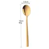 Fabricante Original Acero Inoxidable 304 Cuchara Vajilla Doméstica Cuchara de Arroz Coreana Cuchara para Sopa Chapada en Titanio Cuchara de Mango Largo Engrosada