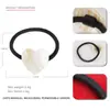 Elástico de Cabelo Jiarui em Acetato em Formato de Coração Estilo Japonês Corda de Cabelo em Formato de Coração para Meninas Alta Elasticidade Elástico Durável Acessório de Cabelo para Rabo de Cavalo