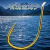 Anzol de pesca a granel Jinhaixi com Farpa Gancho dourado Haixi Anzol de pesca de jangada Jinhaixi Anzol de pesca de barco Anzol de pesca a granel