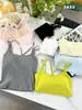 Verano 2832 Moda Versátil Chica Picante Cuello Redondo Camisola Cómoda Transpirable Copa Fija Espalda Cruzada Camiseta sin Mangas para Mujer