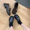 Mocasines de suela gruesa estilo británico para mujer, nuevos zapatos de cuero slip-on Mary Jane para primavera y otoño 2026, zapatos de vestir únicos para uniforme JK