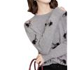 2022 Nueva Ropa de Punto de Lana para Mujer Otoño e Invierno Elegante Cuello Redondo Suéter Holgado Adelgazante de Manga Larga de Lana Base