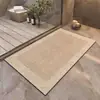 Alfombrilla de baño de alta gama en estilo wabi-sabi japonés, absorbente de agua y antideslizante, resistente a la suciedad y duradera, alfombrilla de suelo de tierra de diatomeas