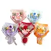 Ramo de tulipanes de hilo tejido transfronterizo producto terminado, flores artificiales tejidas a mano tipo rosa, regalo para el Día del Maestro