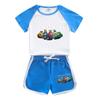 Space Wolf Kill Roupas Infantis Terno Feminino Meninos Verão Novas Roupas de Bebê Shorts de Manga Curta para Crianças Conjunto de Duas Peças